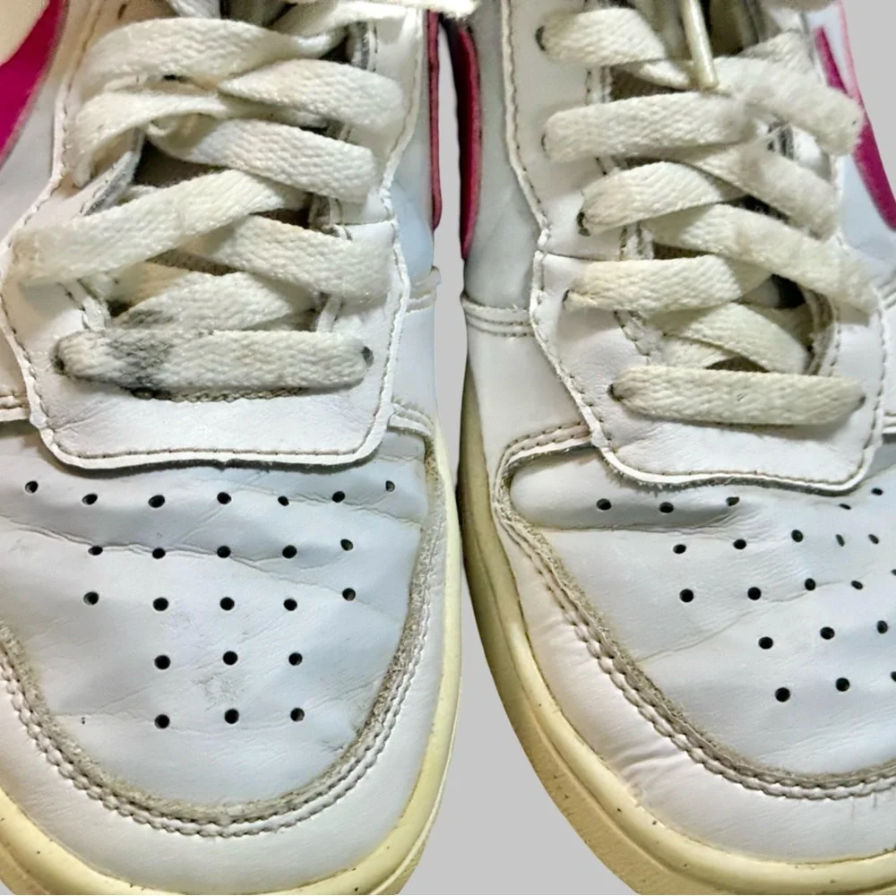 Nike - Girl’s Youth Sz 5 Nike Court Borough Mid 2 White & Pink - Picture 6 of 9